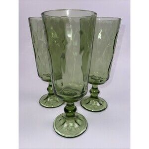 Vintage Hazel Atlas Green Iced Tea Glass 7.5 in Tall